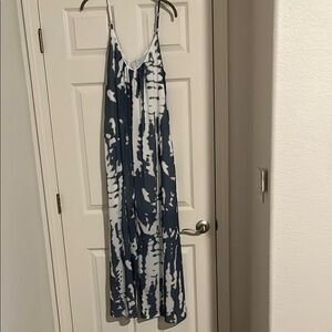 Grey and White Tie-Dye jumpsuit